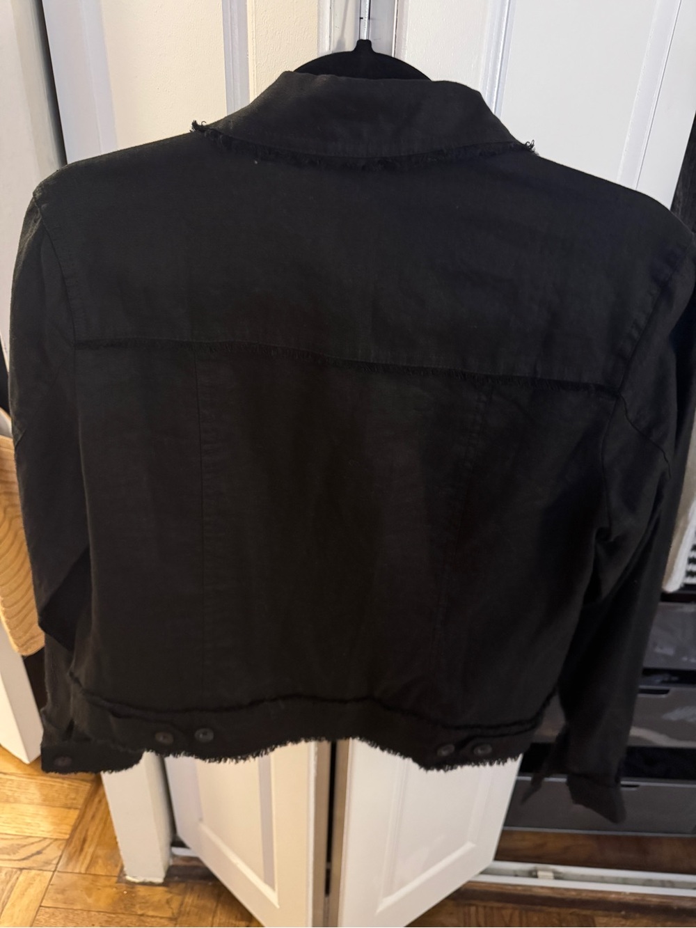 Tommy Bahama Black Frayed-Hem Jean Jacket NWT - Picture 2 of 2